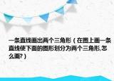 一条直线画出两个三角形（在图上画一条直线使下面的图形划分为两个三角形,怎么画?）