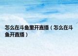 怎么在斗鱼里开直播（怎么在斗鱼开直播）