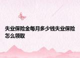 失业保险金每月多少钱失业保险怎么领取