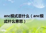 anc模式是什么（anc模式什么意思）