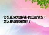 怎么查询美国商标的注册情况（怎么查询美国商标）