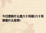 今日更新什么是六十耳顺(六十耳顺是什么意思)