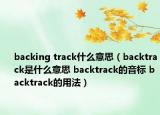 backing track什么意思（backtrack是什么意思 backtrack的音标 backtrack的用法）
