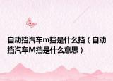 自动挡汽车m挡是什么挡（自动挡汽车M挡是什么意思）