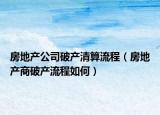 房地产公司破产清算流程（房地产商破产流程如何）
