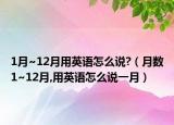 1月~12月用英语怎么说?（月数1~12月,用英语怎么说一月）