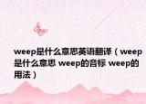 weep是什么意思英语翻译（weep是什么意思 weep的音标 weep的用法）