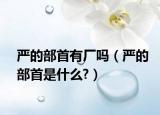 严的部首有厂吗（严的部首是什么?）