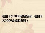 信用卡欠3000会被起诉（信用卡欠3000会被起诉吗）
