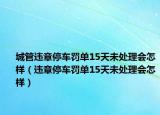 城管违章停车罚单15天未处理会怎样（违章停车罚单15天未处理会怎样）