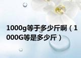 1000g等于多少斤啊（1000G等是多少斤）