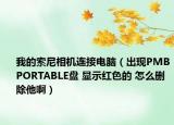 我的索尼相机连接电脑（出现PMBPORTABLE盘 显示红色的 怎么删除他啊）
