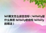 hill英文怎么读音音标（hillbilly是什么意思 hillbilly的音标 hillbilly的用法）