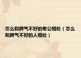 怎么和脾气不好的老公相处（怎么和脾气不好的人相处）