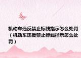 机动车违反禁止标线指示怎么处罚（机动车违反禁止标线指示怎么处罚）