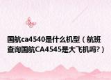 国航ca4540是什么机型（航班查询国航CA4545是大飞机吗?）