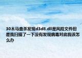 30木马查杀发现d3d8.dll是风险文件但是我扫描了一下没有发现病毒对此我该怎么办