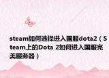 steam如何选择进入国服dota2（Steam上的Dota 2如何进入国服完美服务器）