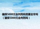 骗保5000元会判刑吗需要坐牢吗（骗保5000元会判刑吗）