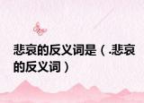 悲哀的反义词是（.悲哀的反义词）