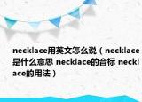 necklace用英文怎么说（necklace是什么意思 necklace的音标 necklace的用法）