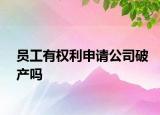 员工有权利申请公司破产吗