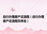 自行办理房产证流程（自行办理房产证流程怎样走）