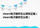 steam电子邮件怎么填写正确（steam电子邮件怎么填）