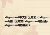 alignment中文什么意思（alignment是什么意思 alignment的音标 alignment的用法）
