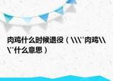 肉鸡什么时候退役（\