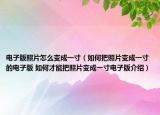 电子版照片怎么变成一寸（如何把照片变成一寸的电子版 如何才能把照片变成一寸电子版介绍）