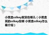 小黑盒cdkey发货在哪儿（小黑盒买的cdkey在哪 小黑盒cdkey怎么看介绍）