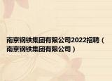 南京钢铁集团有限公司2022招聘（南京钢铁集团有限公司）