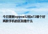 今日更新oppoa52和a72哪个好两款手机的区别是什么