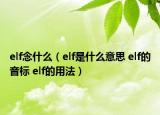 elf念什么（elf是什么意思 elf的音标 elf的用法）
