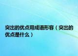 突出的优点用成语形容（突出的优点是什么）