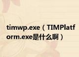 timwp.exe（TIMPlatform.exe是什么啊）