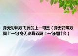 身无彩凤双飞翼的上一句是（身无彩蝶双翼上一句 身无彩蝶双翼上一句是什么）