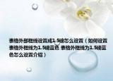 表格外部框线设置成1.5磅怎么设置（如何设置表格外框线为1.5磅蓝色 表格外框线为1.5磅蓝色怎么设置介绍）