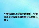 小猪佩奇身上纹掌声送给谁（小猪佩奇身上纹掌声送给社会人是什么梗）