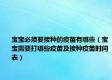 宝宝必须要接种的疫苗有哪些（宝宝需要打哪些疫苗及接种疫苗时间表）