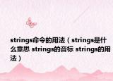 strings命令的用法（strings是什么意思 strings的音标 strings的用法）
