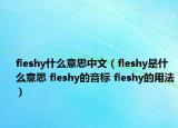 fleshy什么意思中文（fleshy是什么意思 fleshy的音标 fleshy的用法）