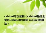 cabinet怎么读的（cabinet是什么意思 cabinet的音标 cabinet的用法）