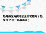隐身侍卫免费阅读全文笔趣阁（隐身侍卫 将一凡著小说）