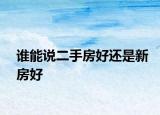 谁能说二手房好还是新房好