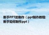 新手PPT的制作（ppt制作教程:新手如何制作ppt）