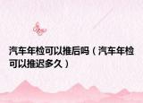 汽车年检可以推后吗（汽车年检可以推迟多久）
