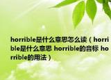 horrible是什么意思怎么读（horrible是什么意思 horrible的音标 horrible的用法）