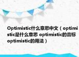 Optimistic什么意思中文（optimistic是什么意思 optimistic的音标 optimistic的用法）